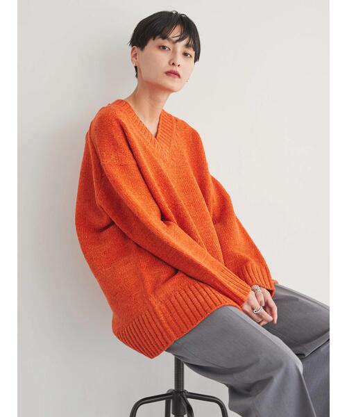 L'Appartement LABRADOR Vネック ニット キャメル L'Appartement LABRADOR Vネック ニット キャメル