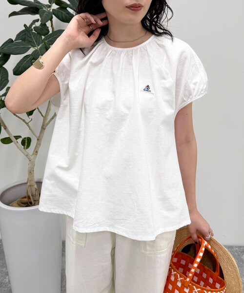 ブラウス シャツ 「GEVACO/ゲバコ」リネンフレンチスリーブブラウス レディース