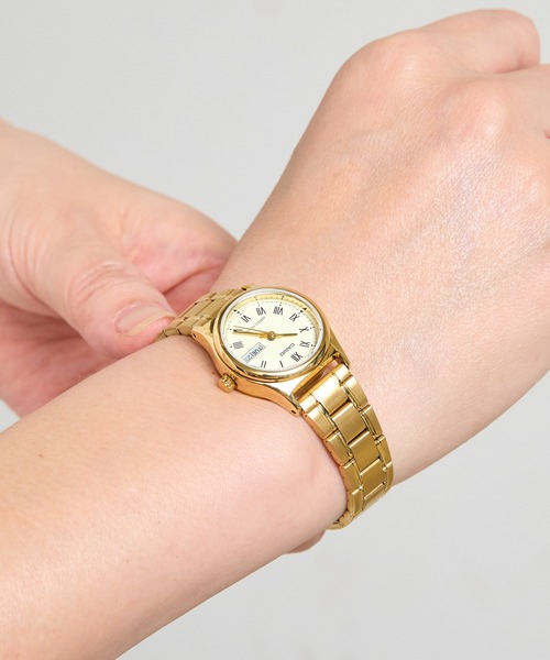 CASIO 腕時計 腕時計 スタンダード アナログ メタルベルト ゴールド