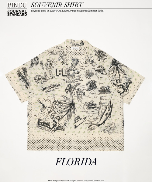 BINDU シャツ / ビンドゥー Indian cotton pattern S/S メンズ
