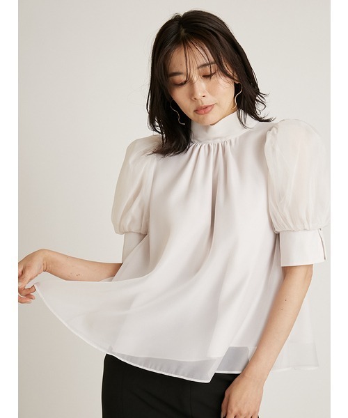 「SNIDEL」 7分袖ブラウス ONE SIZE ブラック レディース SNIDEL 「SNIDEL」 7分袖ブラウス ONE SIZE ブラック レディース