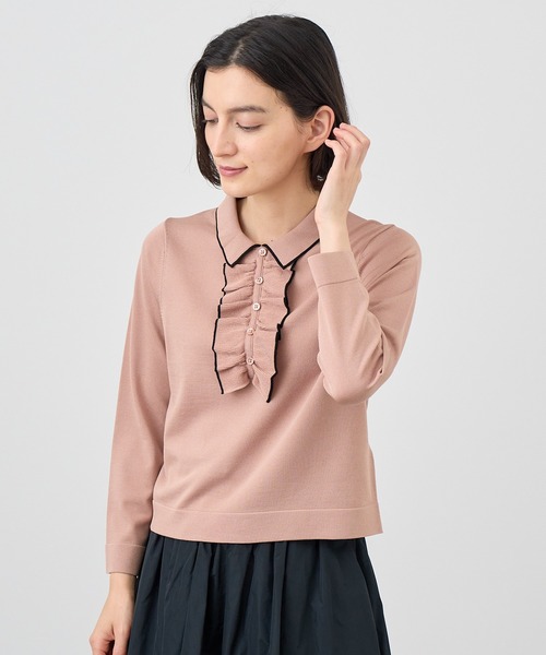 アナイ　七分袖ニット　38 ANAYI 「ANAYI」 7分袖ニット 38 ブルー レディース : ZOZOTOWN