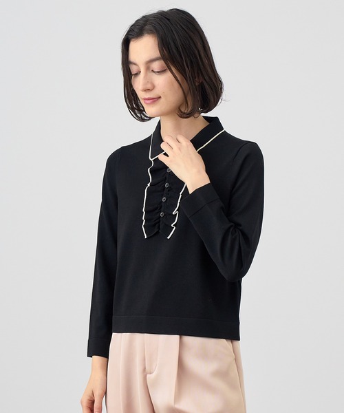 アナイ　七分袖ニット　38 ANAYI 「ANAYI」 7分袖ニット 38 ブルー レディース : ZOZOTOWN