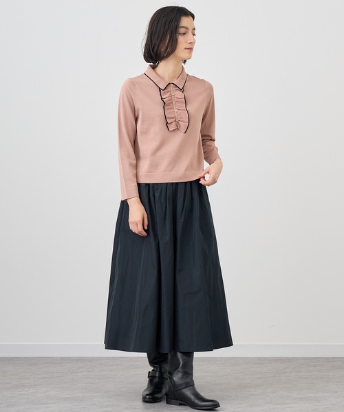 ANAYI 「ANAYI」 7分袖ニット 38 ピンク レディース : ZOZOTOWN