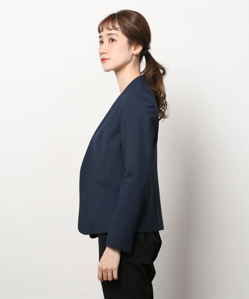 グリーンレーベル セットアップ スーツ ノーラペルジャケット ブルー 36 グリーンレーベル セットアップ スーツ ノーラペルジャケット ブルー