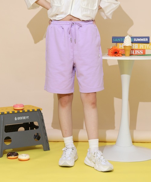 NERDY ハーフパンツ パンツ ワッペンハーフパンツ レディース