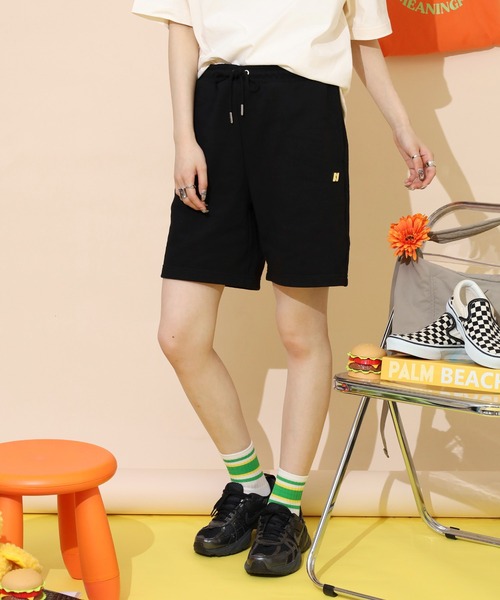 NERDY ハーフパンツ パンツ ワッペンハーフパンツ レディース
