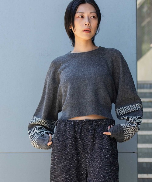 Munich（ミューニック） ニット セーター ノルディック柄ニットバック