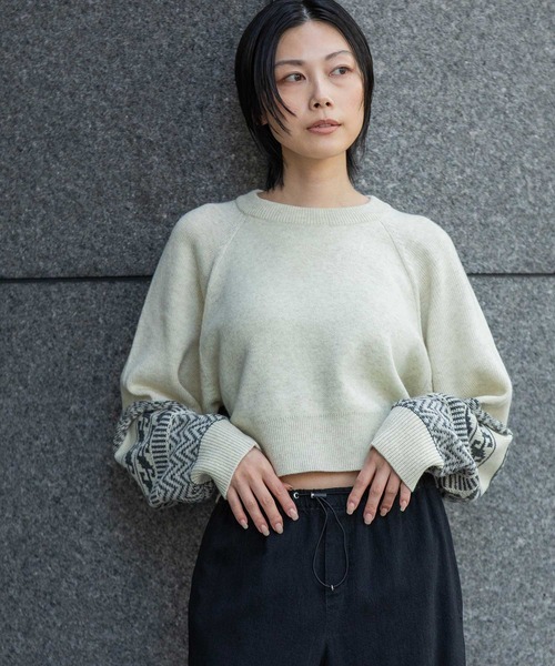 Munich（ミューニック） ニット セーター ノルディック柄ニットバック