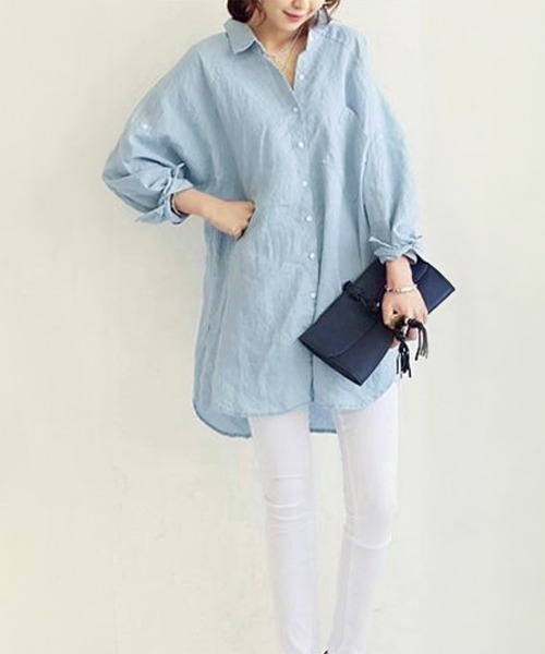 「Miniministore」 長袖シャツ XX-LARGE ホワイト レディース