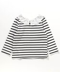 tシャツ 「WEB限定」襟レースTシャツ/7d...の詳細画像1