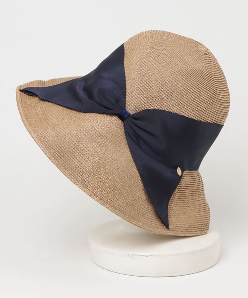 「Athena New York」 リボンストローハット - ベージュ レディース_画像3