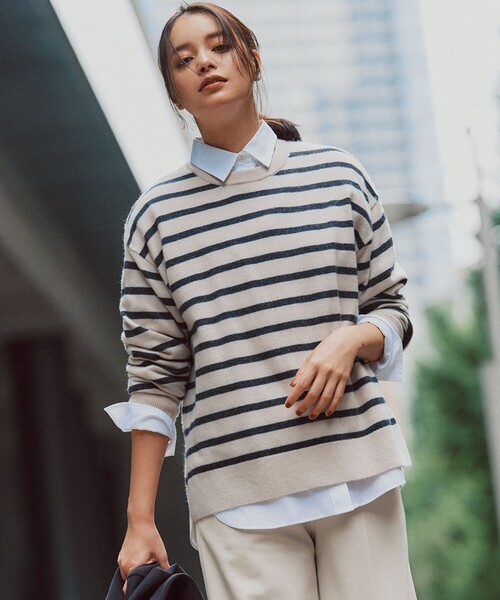 23区（ニジュウサンク） ニット セーター 「見上愛さん着用/Oggi