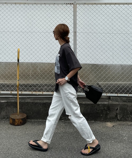 「ISOOK」 デニムパンツ M ホワイト レディース