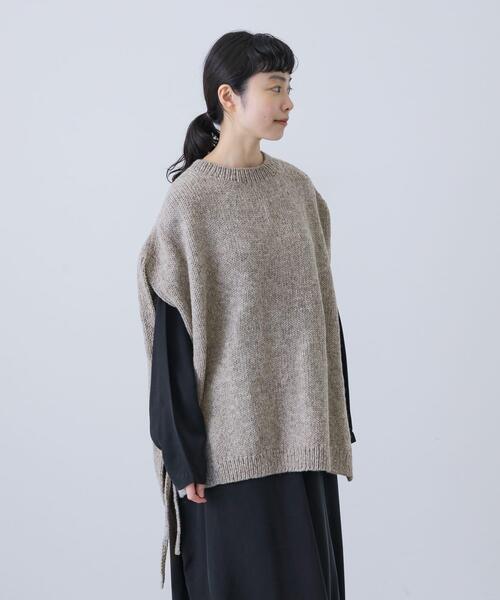 【かぐれ】　ニットベスト かぐれ ニット セーター ペルーワイドニットベスト レディース