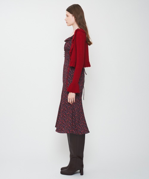 DEICY（デイシー） カーディガン アイレットフリルニットカーディガン