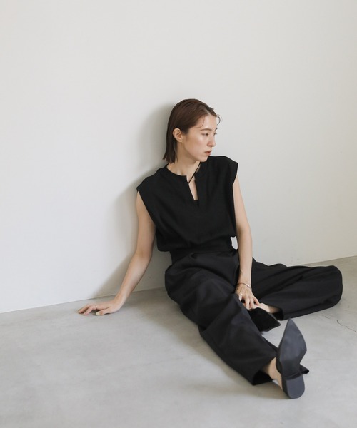 「select MOCA」 ノースリーブトップス FREE ブラック レディース_画像7