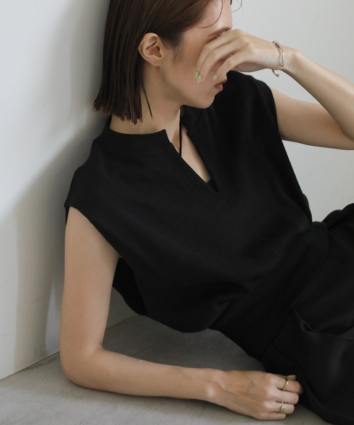 「select MOCA」 ノースリーブトップス FREE ブラック レディース_画像8