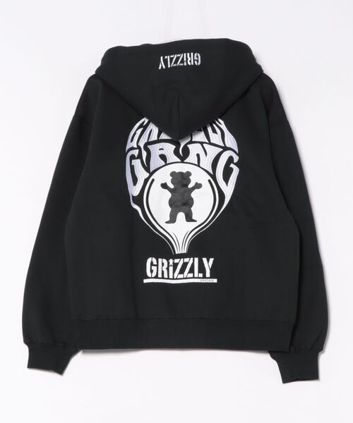 GRIZZLY（グリズリー） パーカー フルジップパーカー バックプリント
