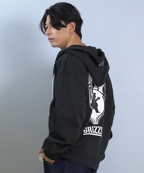 GRIZZLY（グリズリー） パーカー フルジップパーカー バックプリント