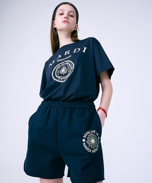 「Mardi Mercredi」 半袖Tシャツ FREE ネイビー レディース_画像2