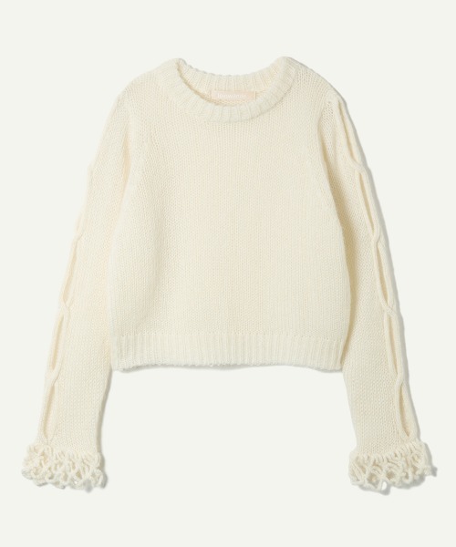 美品leinwande/Open Cable Sweater leinwande（ラインヴァンド） ニット セーター Open Cable Sweater