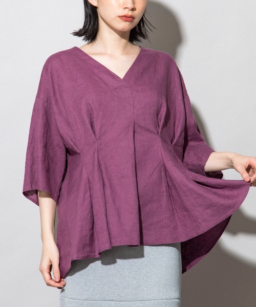 「Munich」 半袖ブラウス FREE ナチュラル レディース_画像3