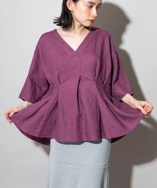 「Munich」 半袖ブラウス FREE ナチュラル レディース_画像8