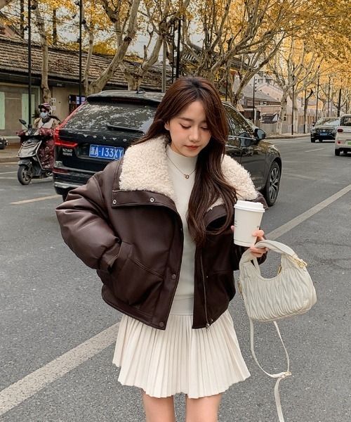 I160 美品 M 38 モラビトプルミエ 一部レザー アウター レディース FREAK'S STORE（フリークスストア）の「限定展開 ウエストコード PU