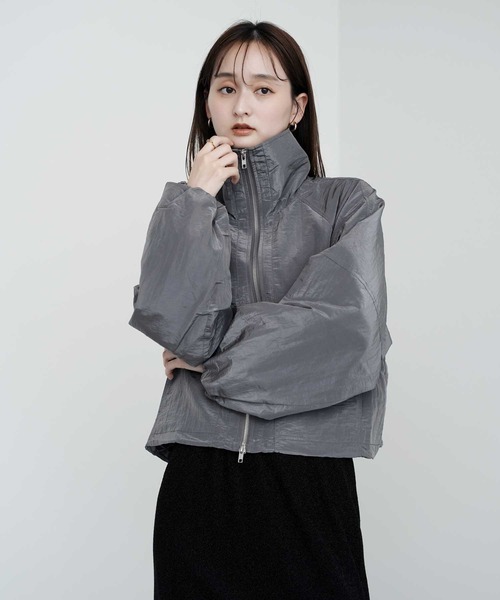 Bulue. ブルゾン アウター 「Bulue.」タフタ ボリュームスリーブ