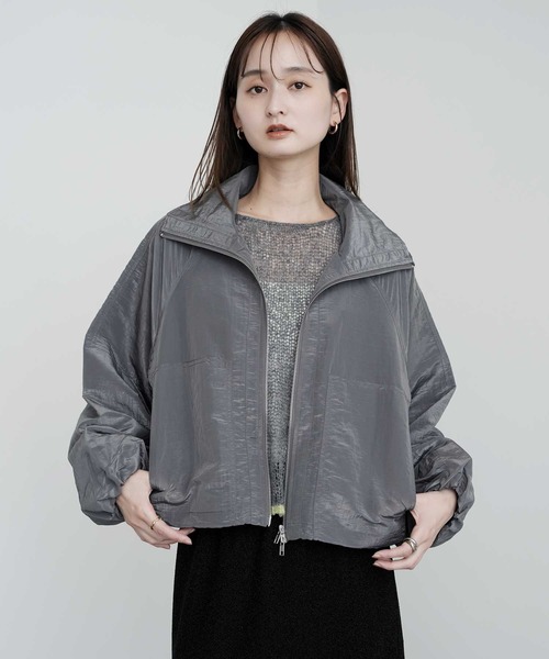 Bulue. ブルゾン アウター 「Bulue.」タフタ ボリュームスリーブ