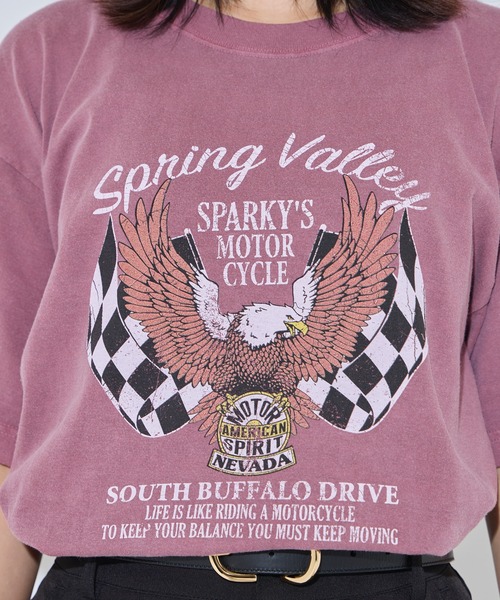 「GOOD ROCK SPEED」 半袖Tシャツ M ボルドー レディース_画像2