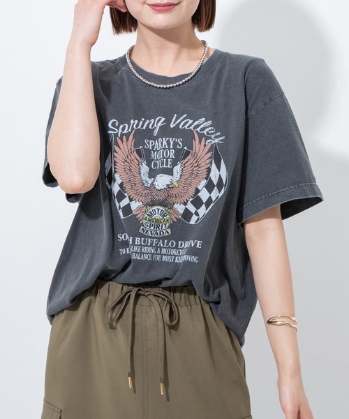 「GOOD ROCK SPEED」 半袖Tシャツ M ボルドー レディース_画像4