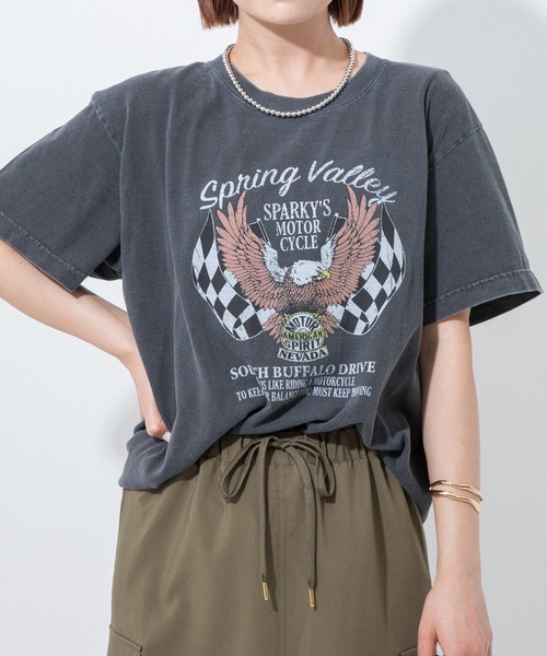 「GOOD ROCK SPEED」 半袖Tシャツ M ボルドー レディース_画像5