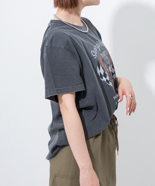 「GOOD ROCK SPEED」 半袖Tシャツ M ボルドー レディース_画像6