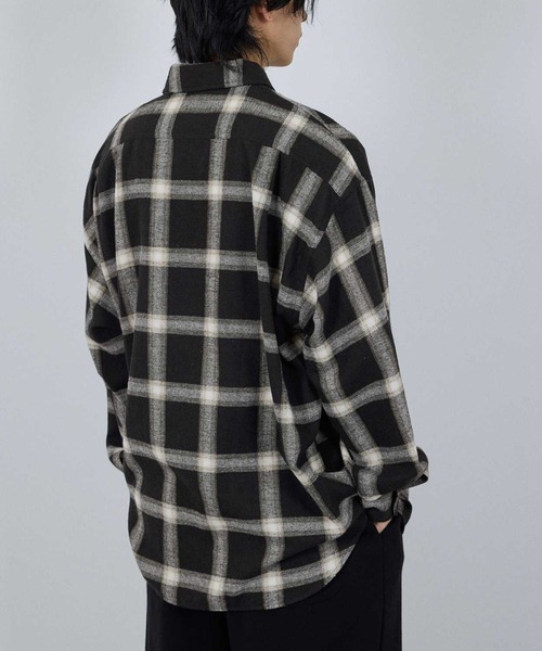 WIND AND SEA オンブレチェック ネルシャツ XL ネイビー ブラック WIND AND SEA オンブレチェック ネルシャツ XL ネイビー ブラック