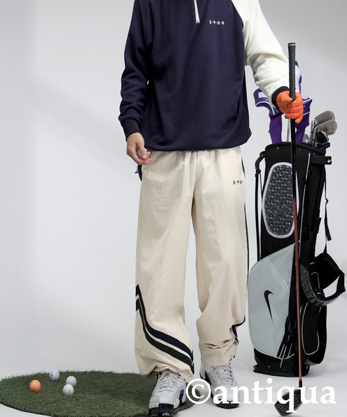 GOLF×STCH ANTIQUA アンティカゴルフワイドパンツ ワイドパンツ (100)メール便可 送料無料・再入荷 メンズウェア