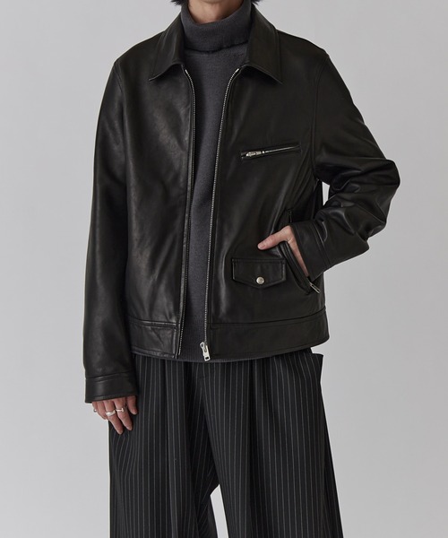 Lui's（ルイス） 革ジャン ライダース NATURAL TAN SHEEP LEATHER Noir