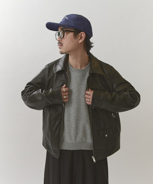 Lui's ルイス　レザージャケット　ジャケット　レザー　羊革 Lui's（ルイス） 革ジャン ライダース NATURAL TAN SHEEP LEATHER Noir