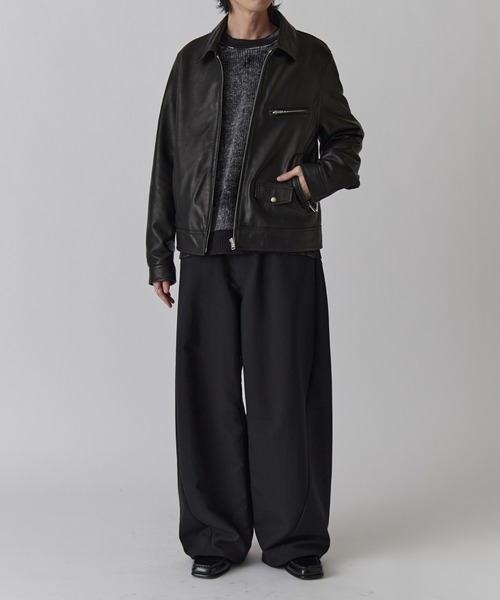 Lui's（ルイス） 革ジャン ライダース NATURAL TAN SHEEP LEATHER Noir
