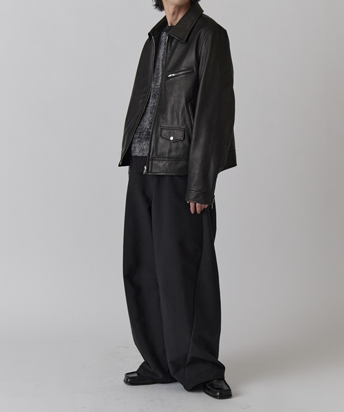 Lui's（ルイス） 革ジャン ライダース NATURAL TAN SHEEP LEATHER Noir