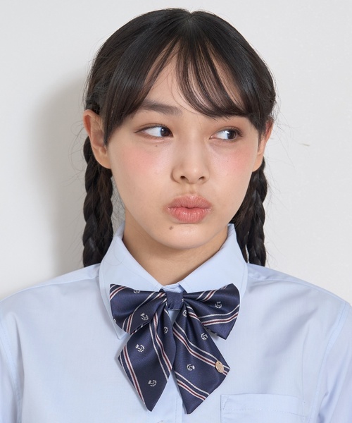 「卒服・セレモニー」レジメンタル柄リボンタイ | LOVETOXIC | 04