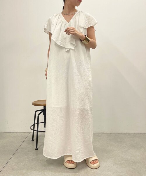 「Omekashi」 ノースリーブワンピース 38 チャコールグレー レディース_画像3