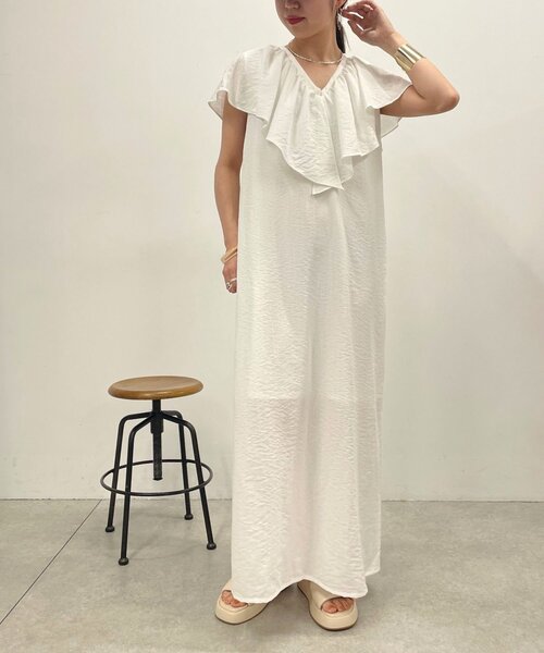 「Omekashi」 ノースリーブワンピース 38 チャコールグレー レディース_画像5