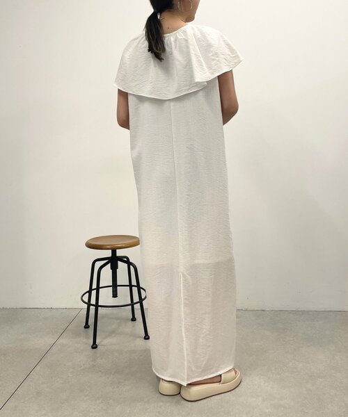 「Omekashi」 ノースリーブワンピース 38 チャコールグレー レディース_画像8