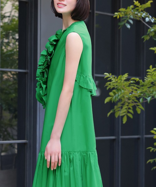 ELFRANK ノースリーブワンピース FREE イエロー レディース : ZOZOTOWN