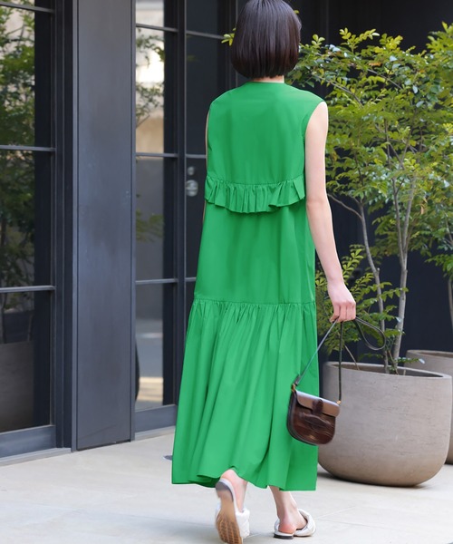 ELFRANK ノースリーブワンピース FREE イエロー レディース : ZOZOTOWN