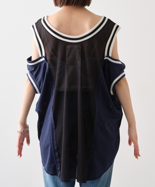 「etsinta」 半袖カットソー ONE SIZE ネイビー レディースの画像