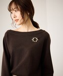 ブローチ リボンパールブローチ レディースの詳細画像2