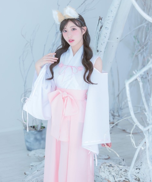 Tika（ティカ） コスプレ コスプレ アニマル 巫女 狐 体型カバー 長袖